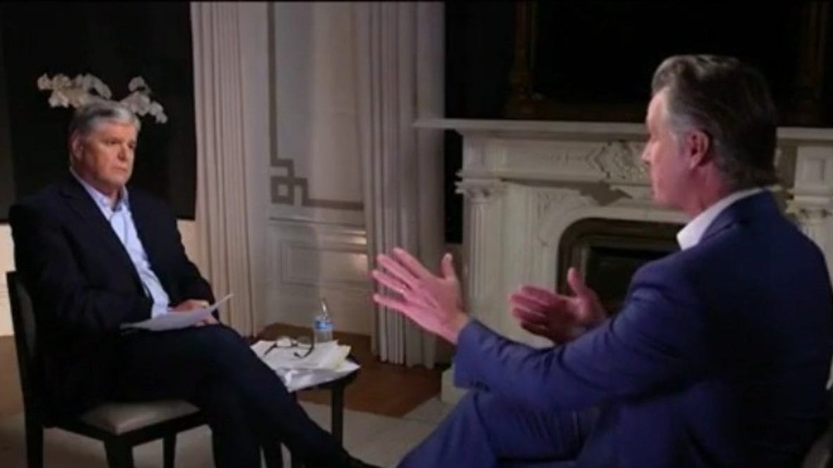 Gov. Gavin Newsom and Sean Hannity discuss hot topics