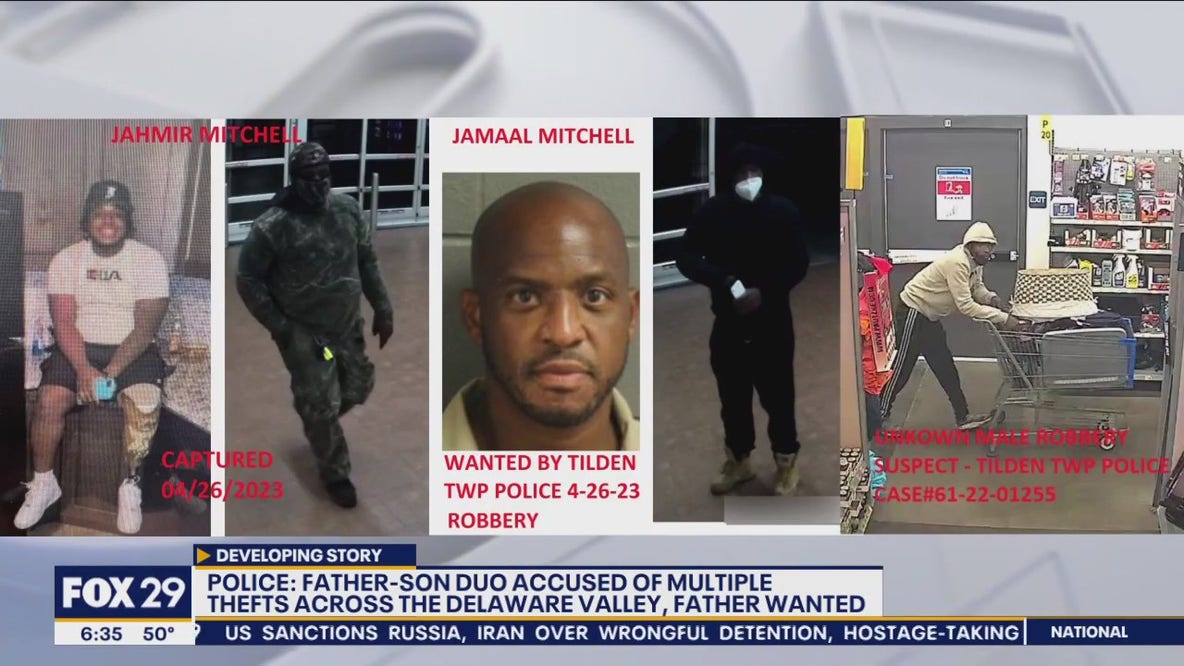 Man in father-son retail theft duo sought for multiple retail thefts across area