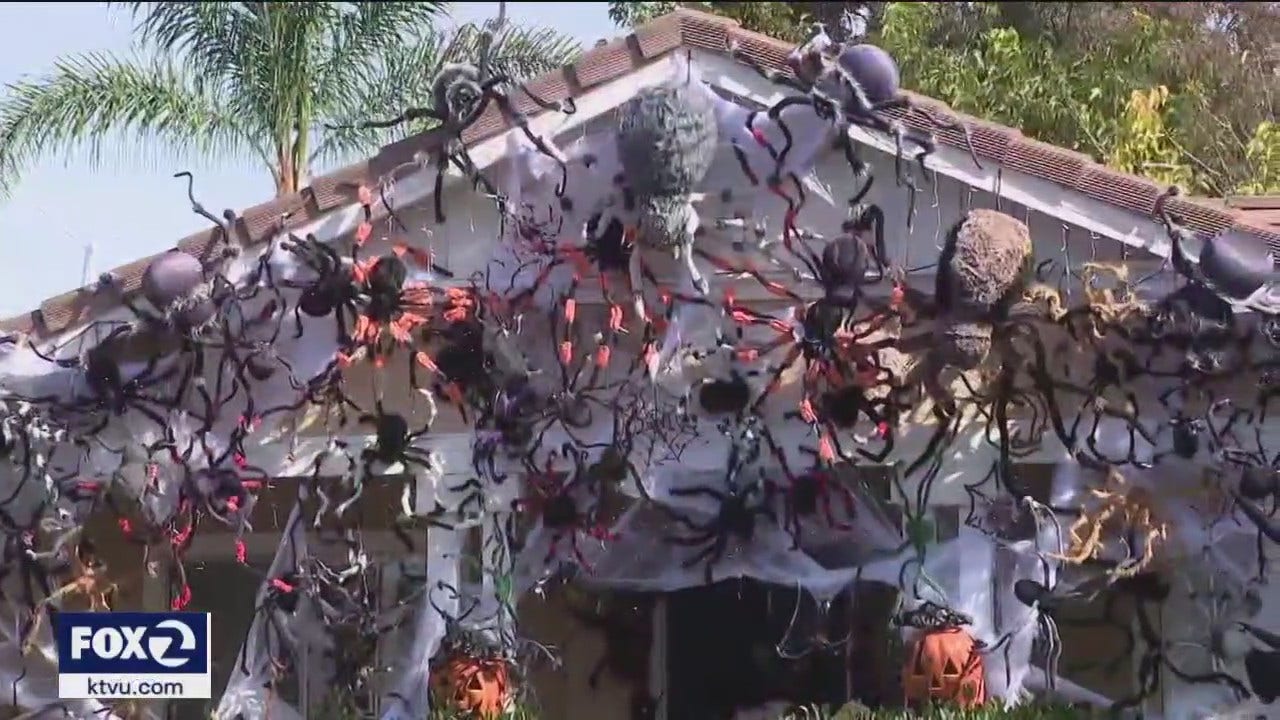 Halloween decorations take over Livermore block