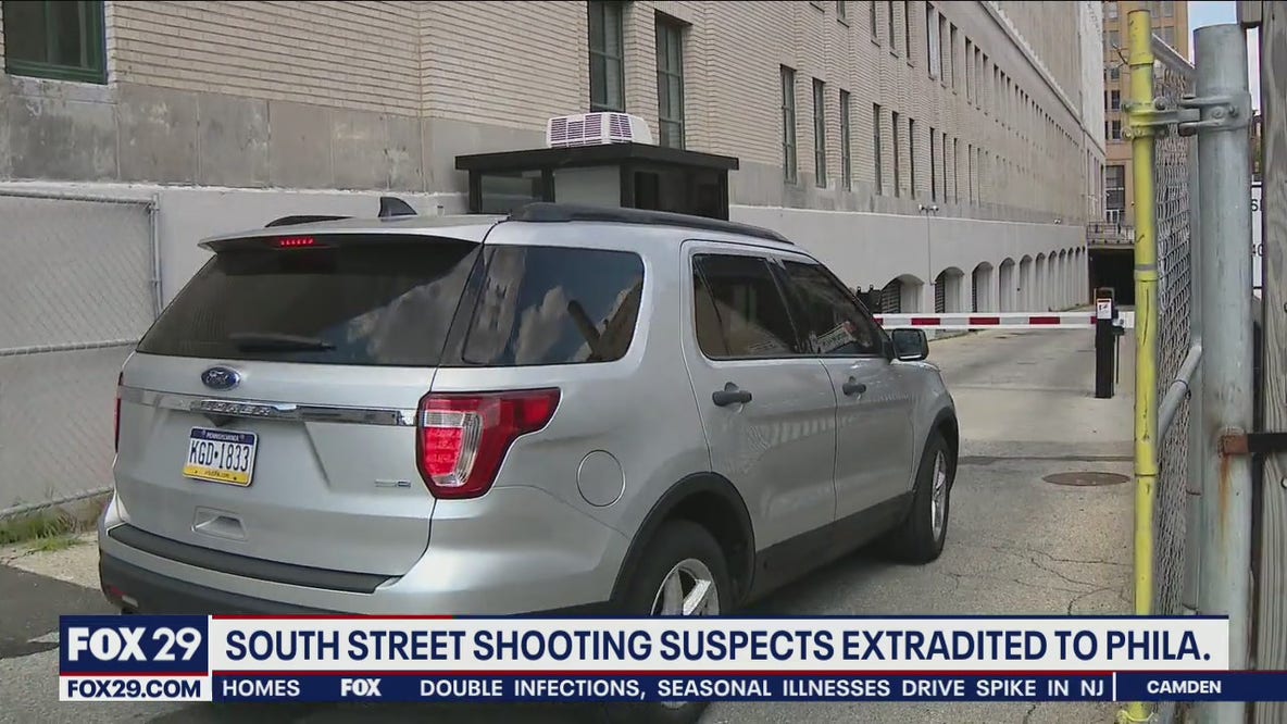 South Street shooting suspects captured in Virginia arrive in Philadelphia, sources say