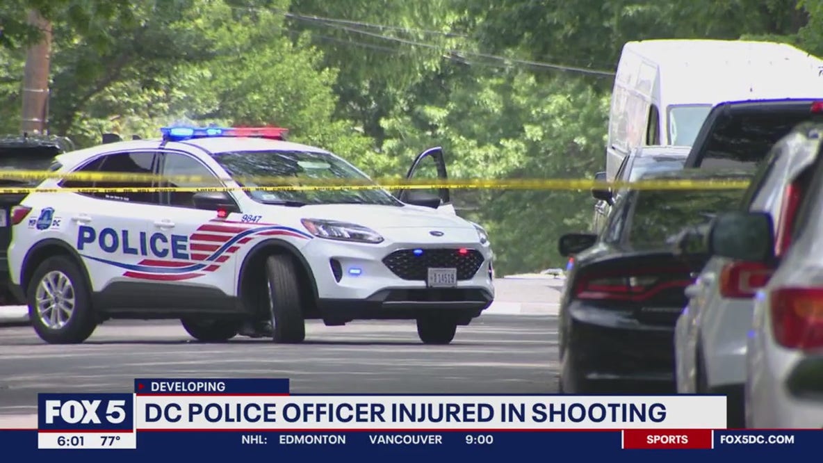 DC police officer injured in shooting while on his way to work