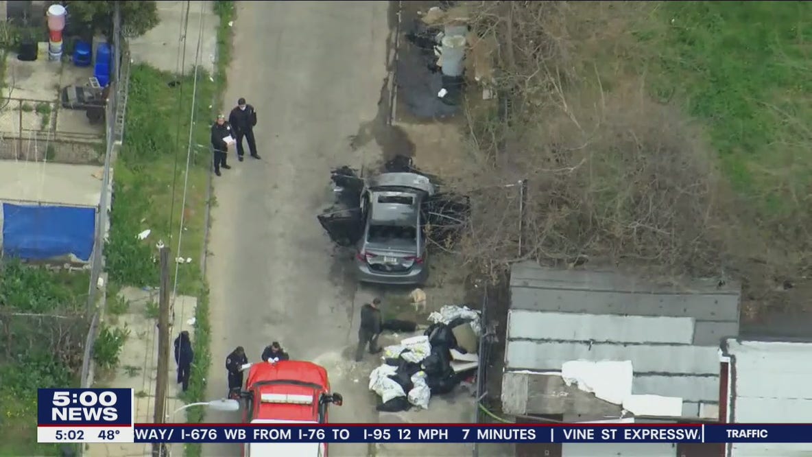 Body found in burning car in North Philadelphia, police say