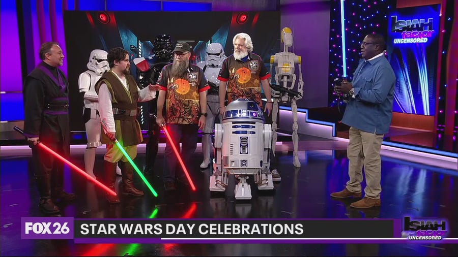 Celebrating Star Wars day with the Saber Guild