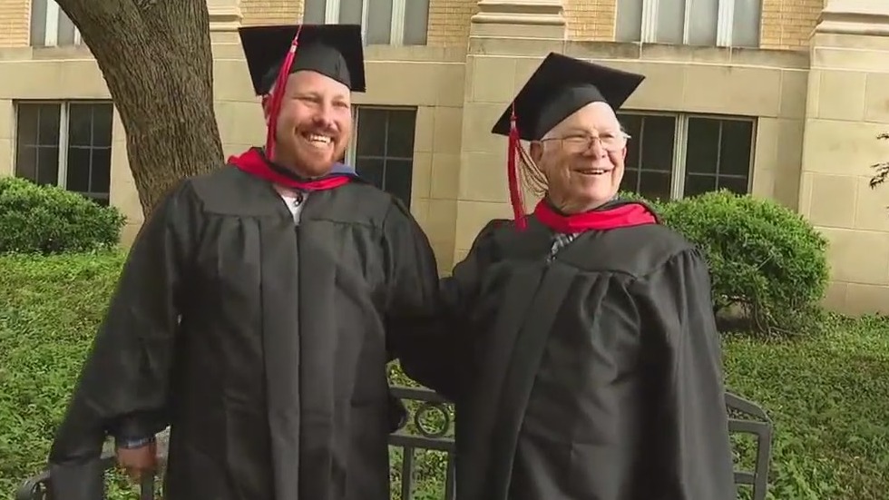 North Texas father and son graduate together