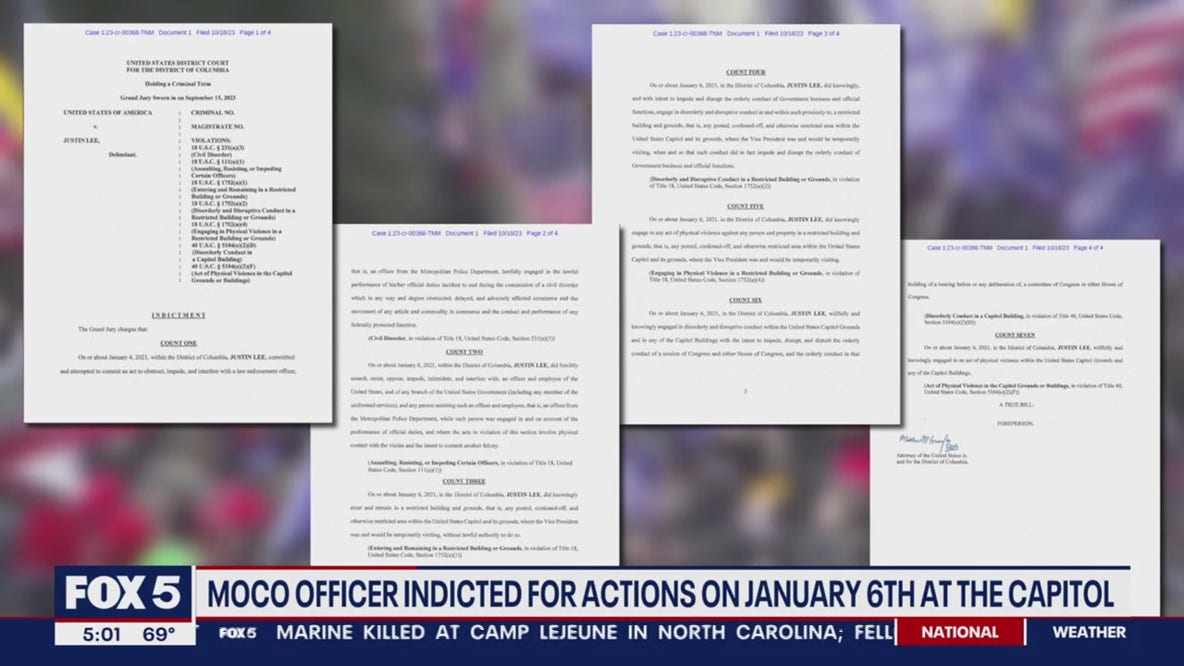 Montgomery County officer indicted for January 6 Capitol riot