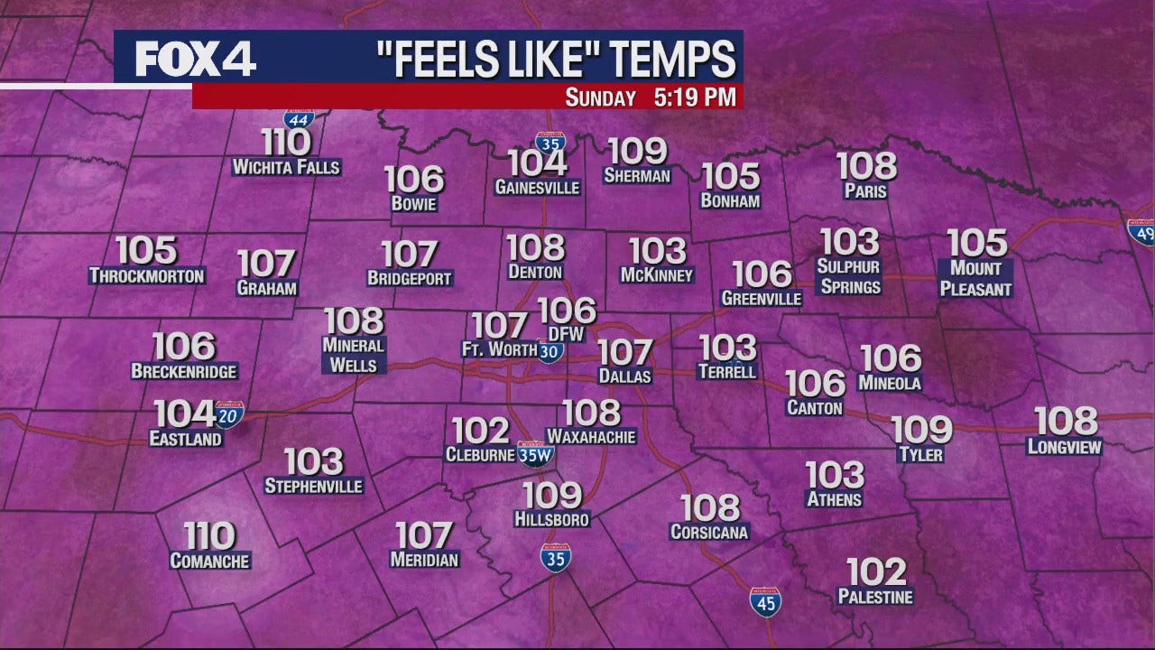 Dallas weather August 6 evening forecast