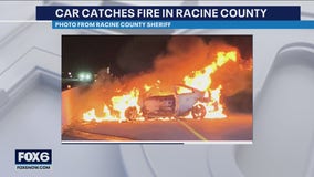 Racine County: Fiery crash injures 2