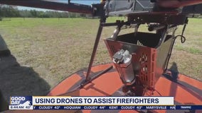 Florida firefighters use drones to help with prescribed burns