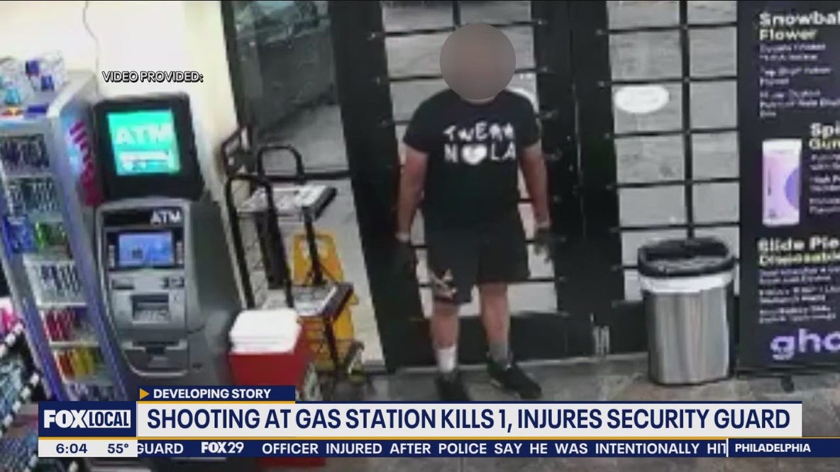 Video shows suspect confronting security guard in deadly gas station shootout