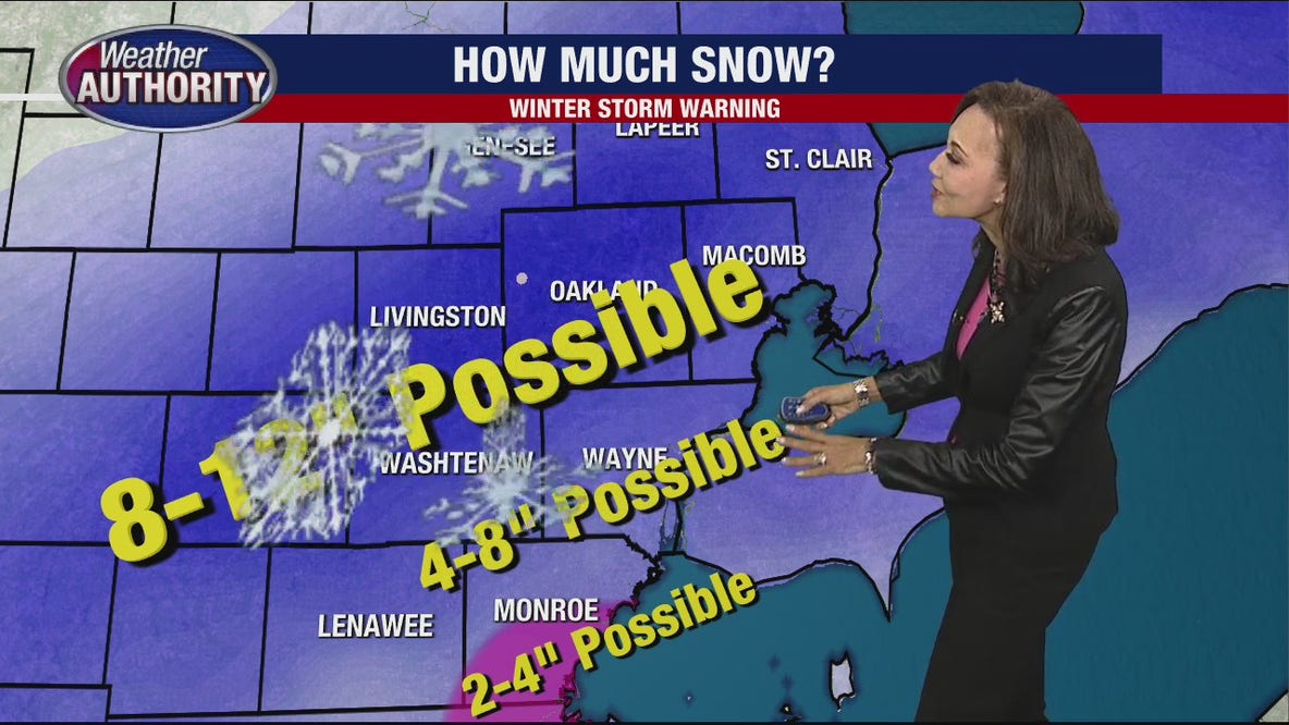 Snow storm picking up intensity across SE Michigan