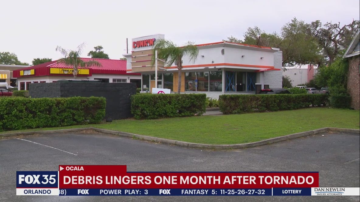 Debris lingers one month after Ocala tornado