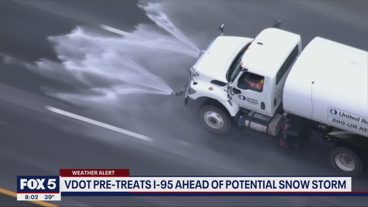 VDOT pre-treats roads ahead of potential weekend storm