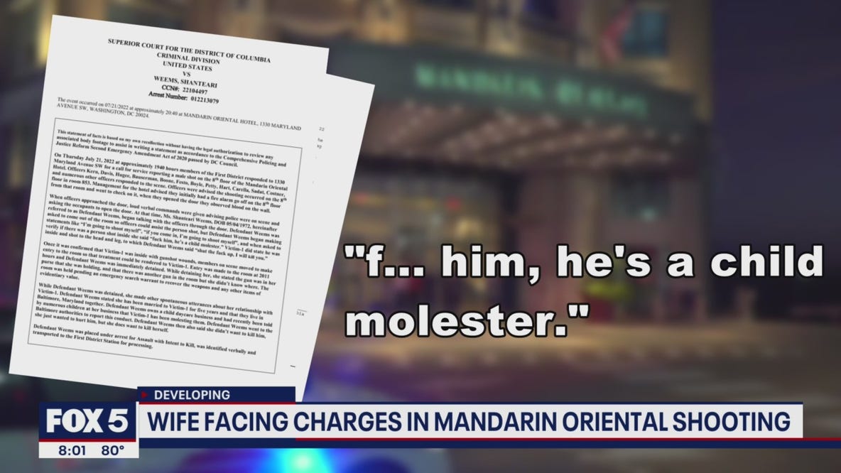 Hearing for woman who allegedly shot husband in DC hotel over molestation claims moved to Friday