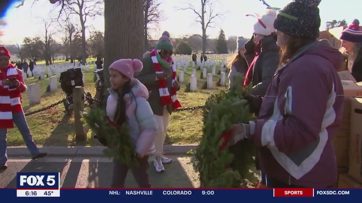 Wreaths Across America honors fallen service members at Arlington National Cemetery