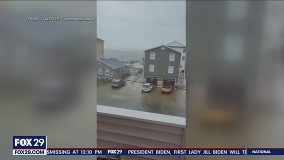 Remnants of Ian bring relentless rain, wind and flood streets at the Jersey shore