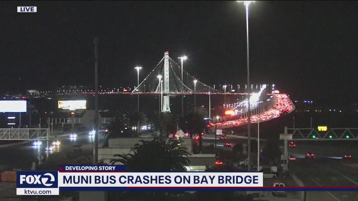 Muni bus involved in crash on Bay Bridge causing major backup