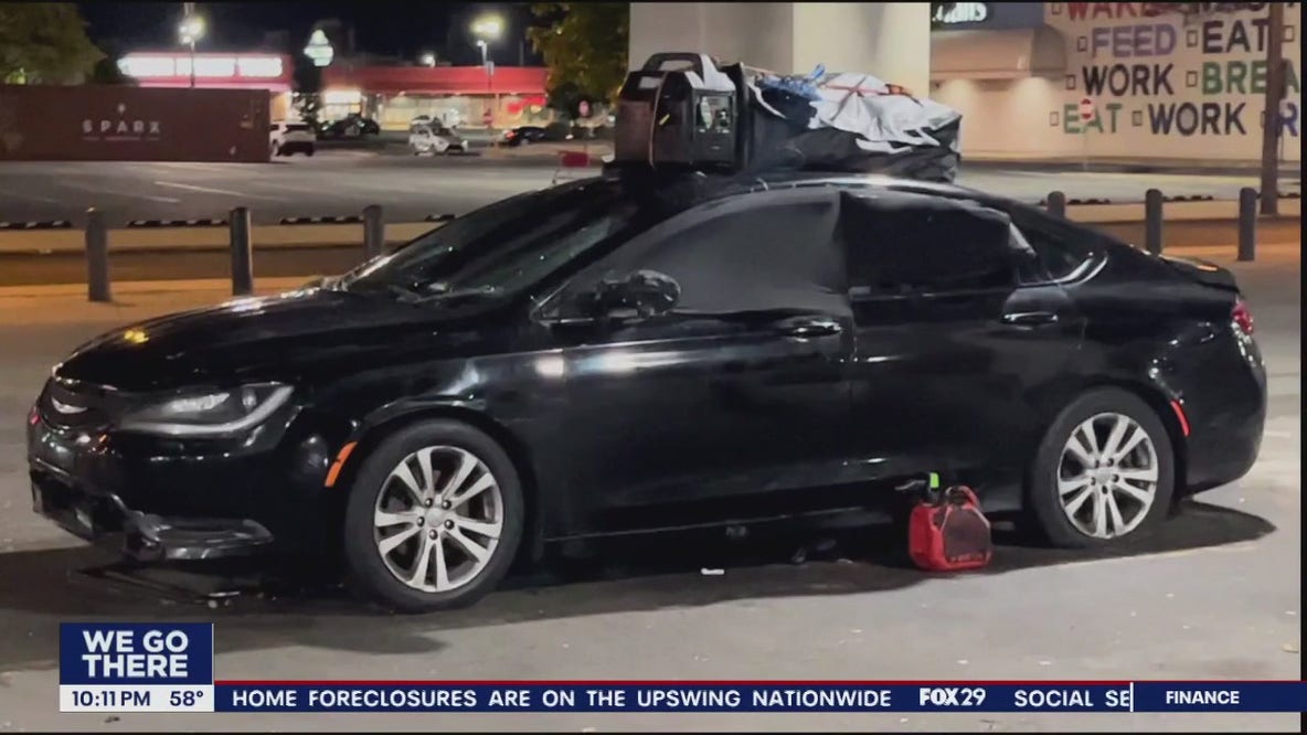 Residents report an issue of people sleeping in broken down cars in South Philly