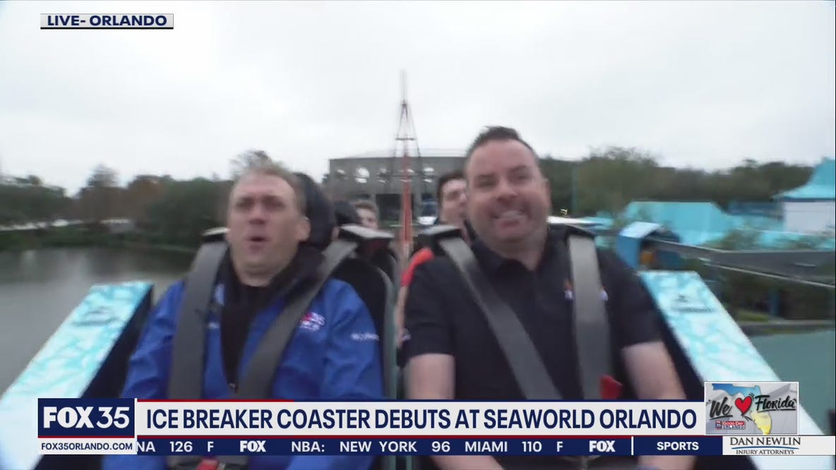 Riding SeaWorld's new Ice Breaker roller coaster