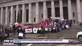 Washington paraeducators rally for respect, higher pay