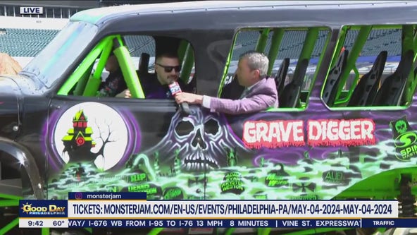 Bob Kelly takes ride in Grave Digger at Monster Jam