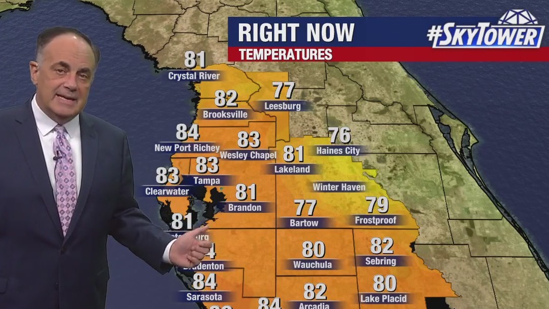 Tampa weather: Mild, partly cloudy Saturday evening