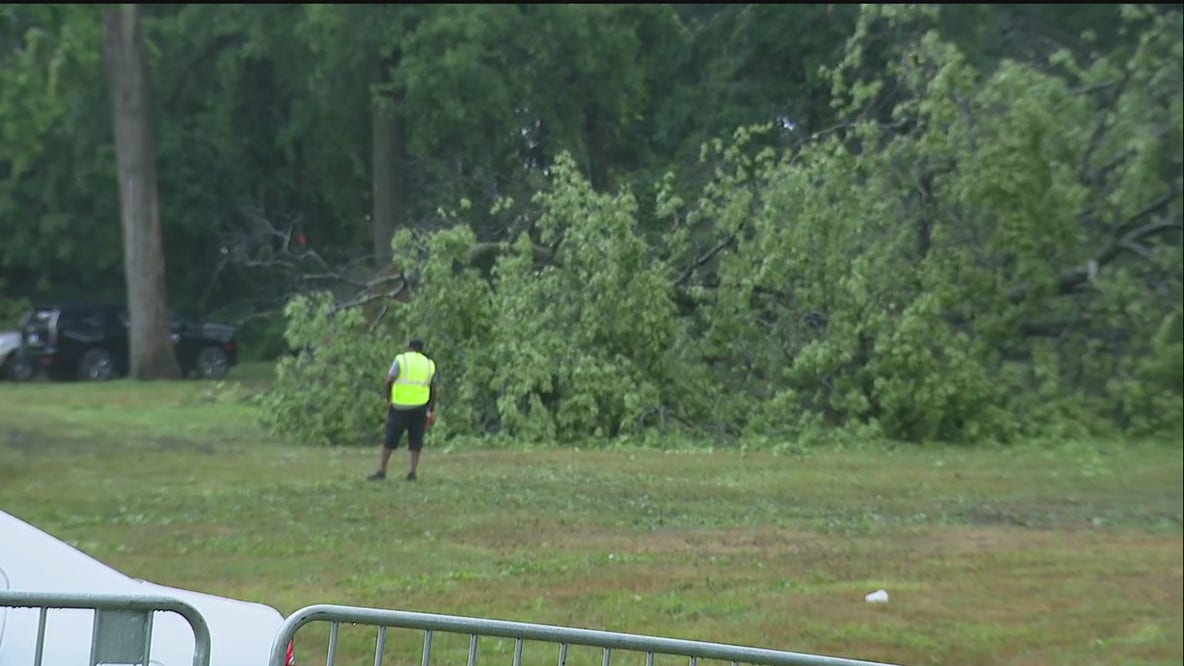 Cars and homes smashed after severe weather strikes