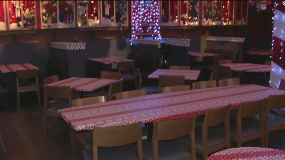 Taking a tour of Frosty's Christmas Bar in Midtown Manhattan