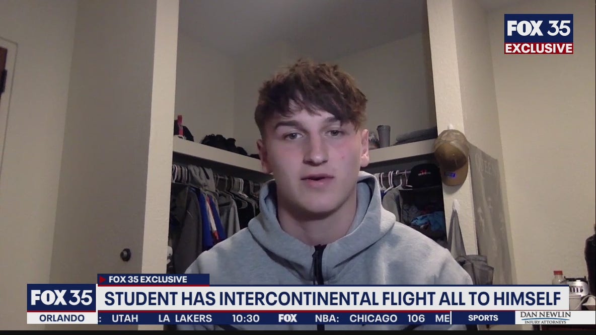 FOX 35 EXCLUSIVE: Student gets transatlantic flight all to himself