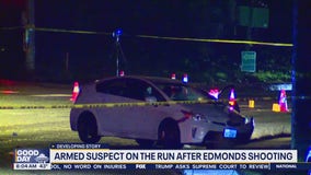 Armed suspect on the run after Edmonds shooting