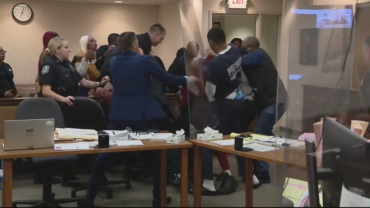 VIDEO: Twin brother of murder victim attacks suspect in court after seeing evidence video