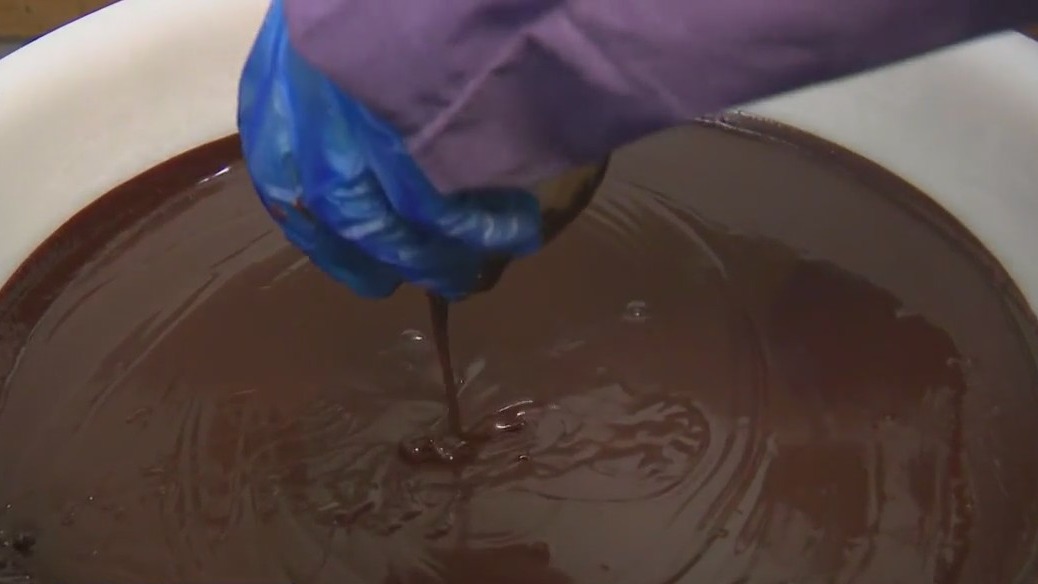 Dipping these tasty, sweet treats