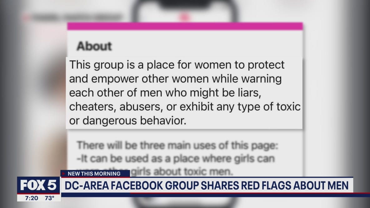 DC area Facebook group shares ‘red flags’ about men