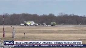 Small plane makes emergency landing at Trenton-Mercer Airport