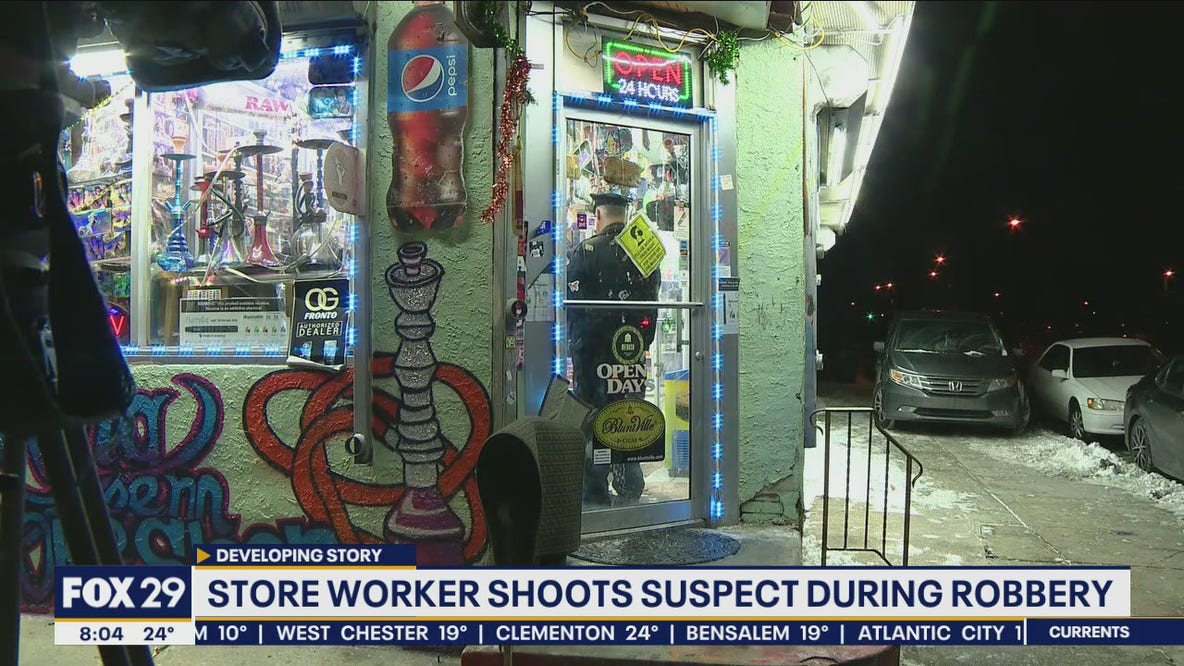 Clerk, robbery suspect hurt in shootout inside Wissinoming store, police say