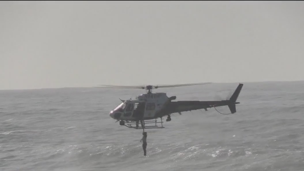 Rescue swimmers pull man, son from ocean near Pacifica