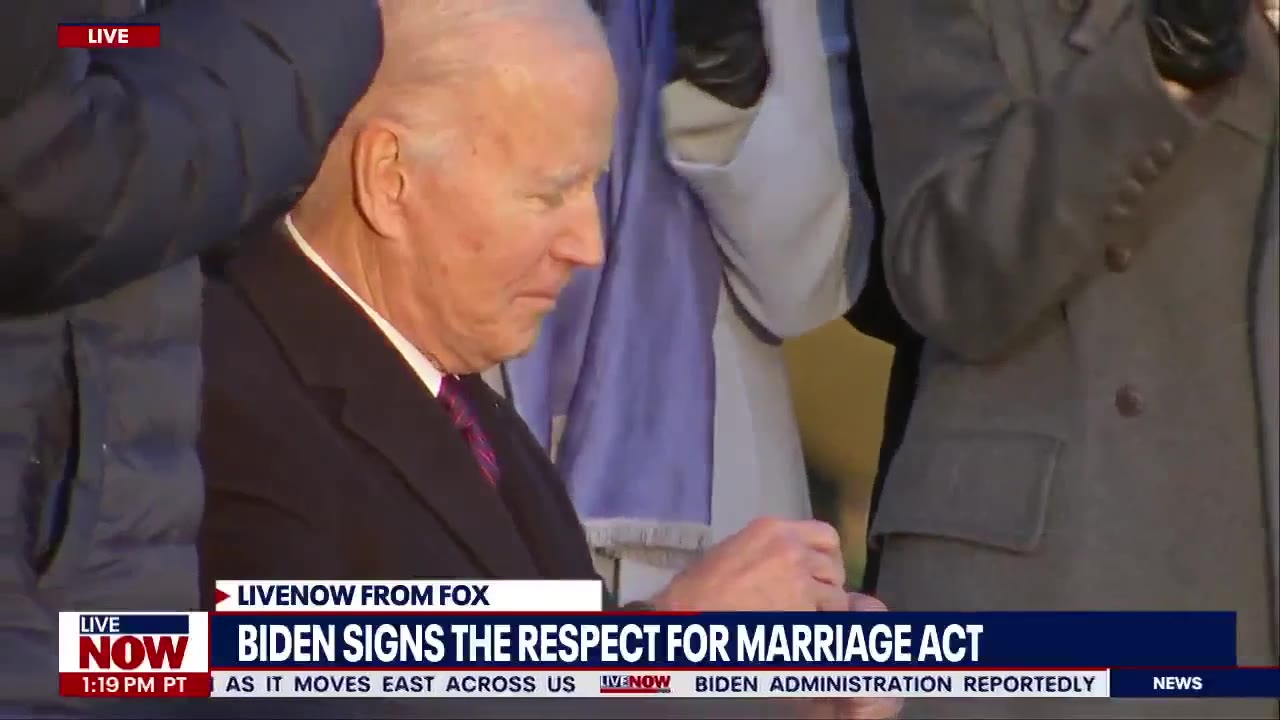 Biden's comments ahead of signing the Respect for Marriage Act