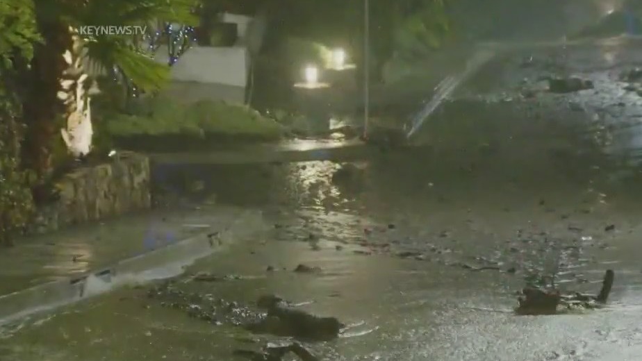 Relentless storm triggers mudslide in Studio City