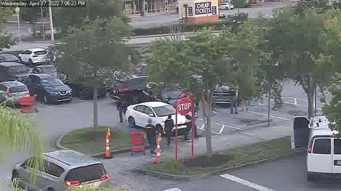 Clip: Surveillance video shows shooting outside Target in Kissimmee