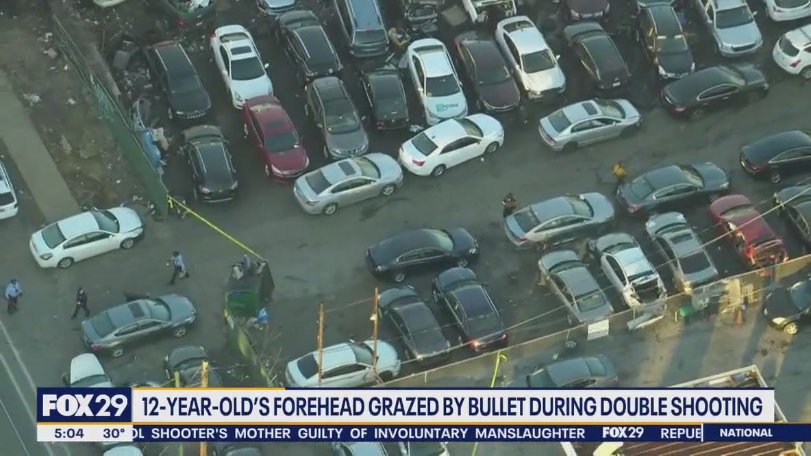 12-year-old’s forehead grazed during double shooting in Southwest Philly: police