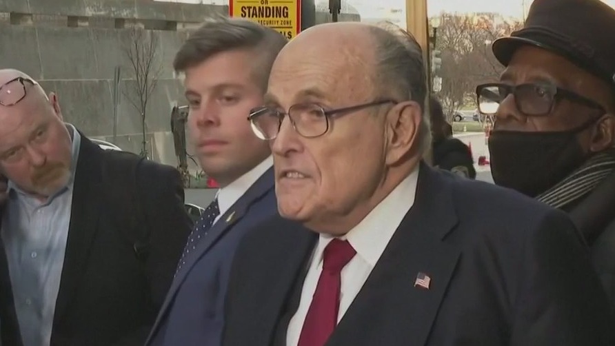 Giuliani speaks after jury awards $148M to election workers
