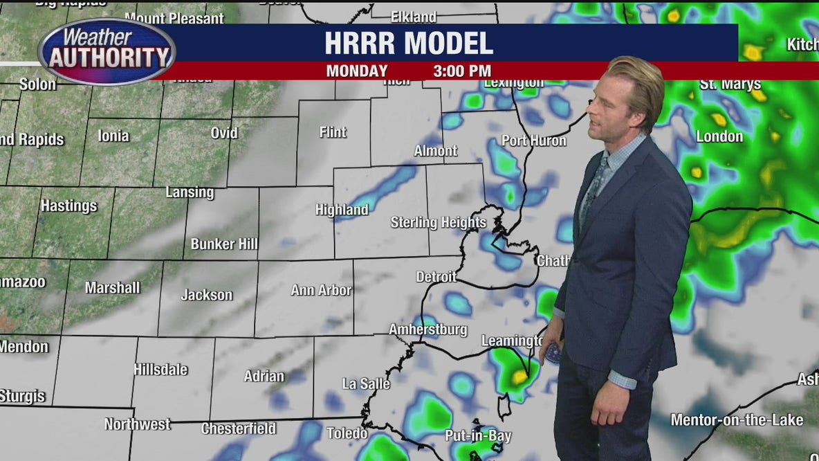 Warm Monday with chance for some rain