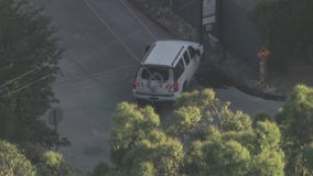 Man in marked LA city SUV acts erratic