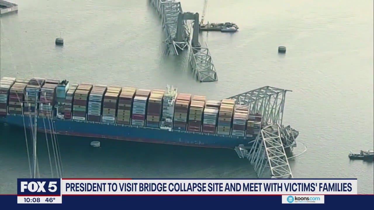 Biden to visit Baltimore Bridge collapse site, meet with victims' families