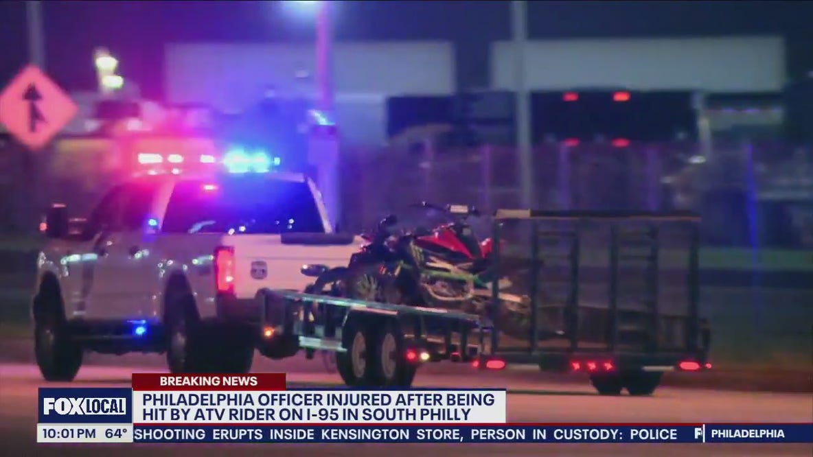 Philly officer struck by ATV rider on I-95 in South Philly