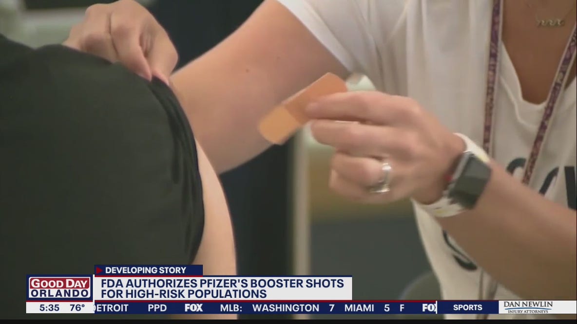 FDA authorizes Pfizer's booster shots for high-risk populations