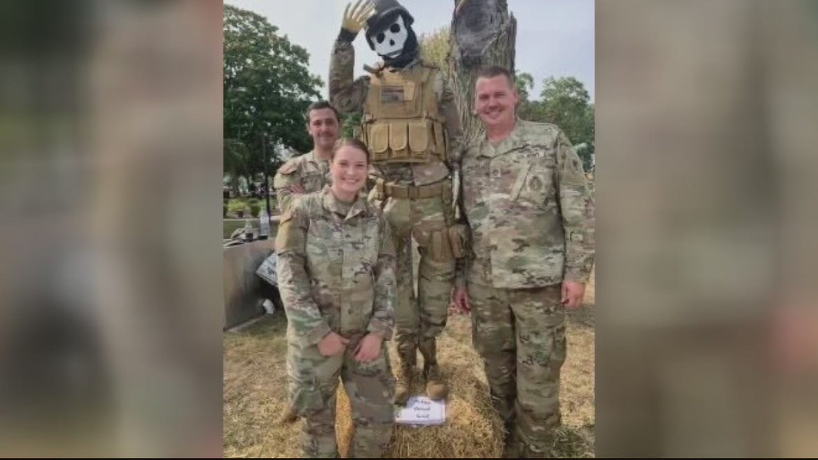 Scarecrow in National Guard uniform stolen in downtown Plymouth