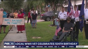 Florida WWII vet celebrated 104th birthday with parade