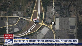 5 people killed in Pierce County car crash