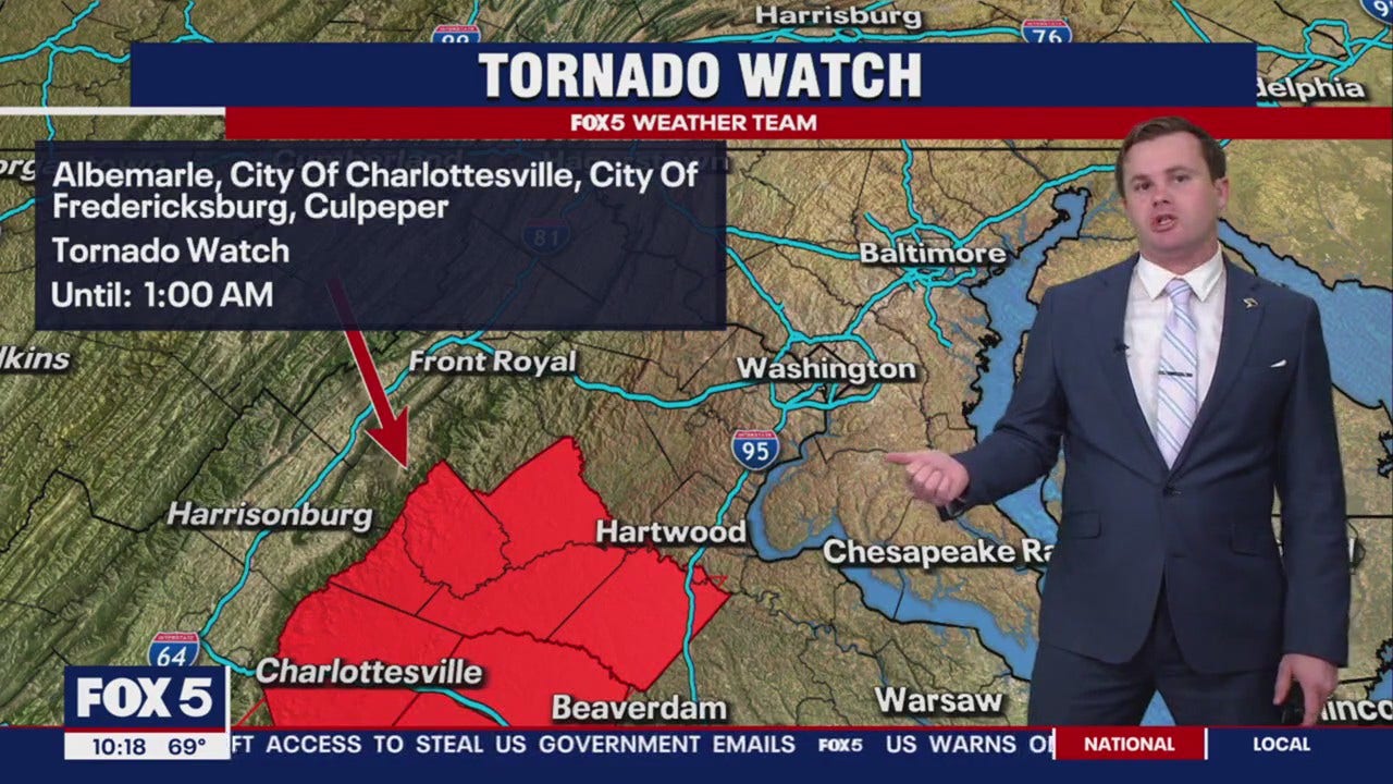 Tornado Watch issued for parts of Virginia