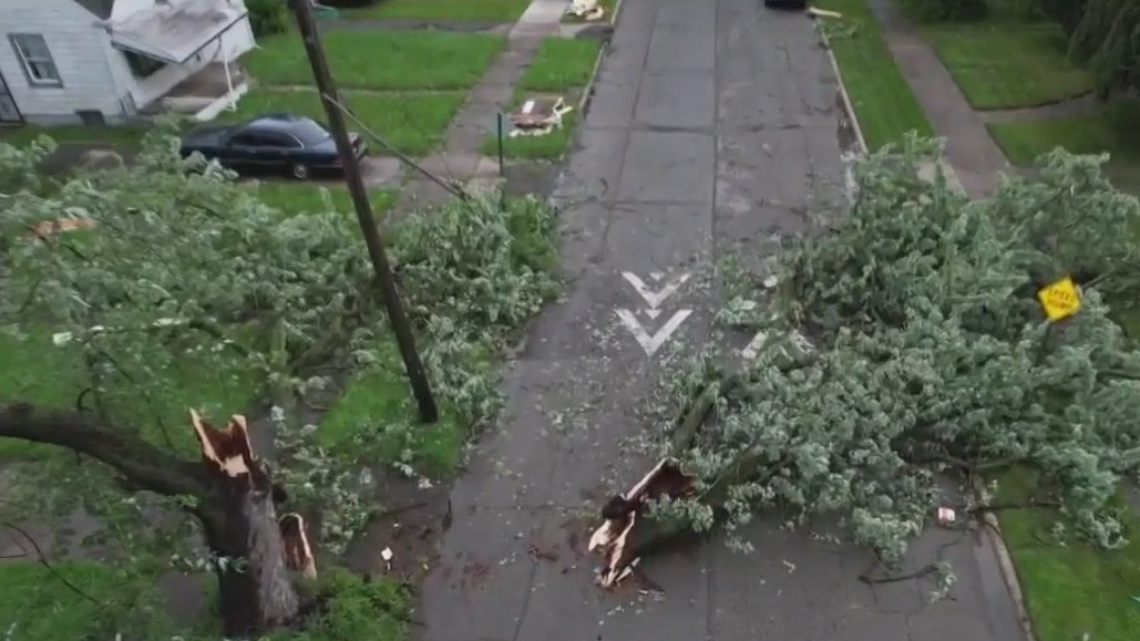 Storms lead to damage, power outages around Metro Detroit